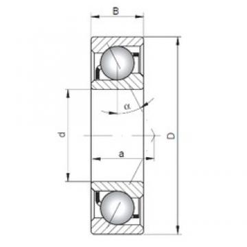 120 mm x 180 mm x 28 mm  ISO 7024 B angular contact ball bearings